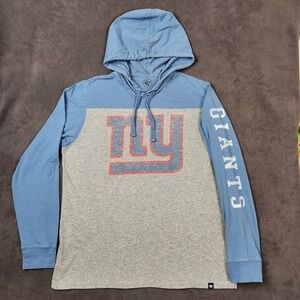 NY‎ Giants 47 Brand Hoodie Long Sleeve T-Shirt Mens Size Large NFL Football